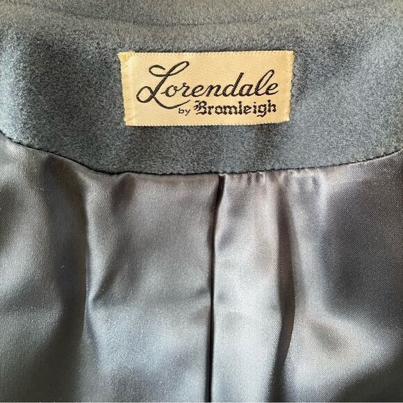 Vintage Lorendale by Bromleigh Long Blue Overcoat ILGWU - Picture 5 of 8